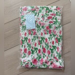 Hill House Ellie Nap Dress. Pink Roses. size XS. NWT.